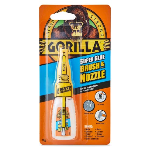 Gorilla Super Glue Brush & Nozzle pillanatragasztó 12g 